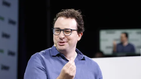 Anthropic co-founder and CEO Dario Amodei speaking onstage at TechCrunch Disrupt 2023 in San Francisco.