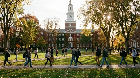 AI-generated college campus.