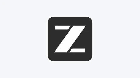 The Z.ai app logo, a white stylised letter Z on a dark charcoal rounded square, centred on a pale grey background.