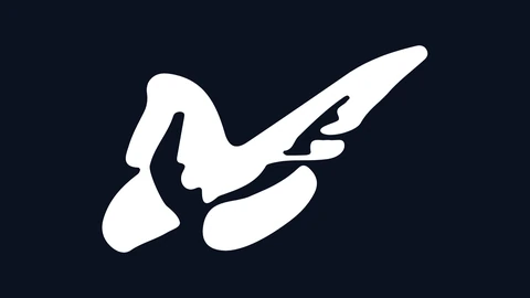 Prime Intellect’s logo, a white stylised butterfly with swept-back wings, centred on a plain dark navy background.