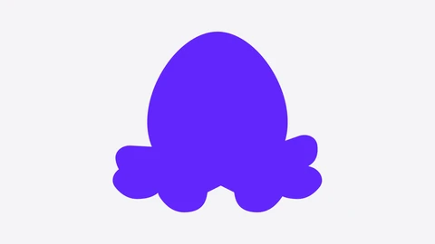 Chainguard’s octopus logo, a solid violet silhouette with a rounded head and curling tentacles, centred on a plain off-white background.