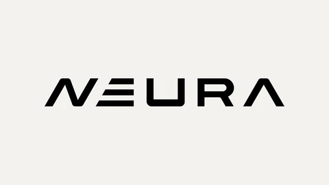 The NEURA Robotics wordmark, the word NEURA in wide black geometric capital letters, centred on a plain off-white background.