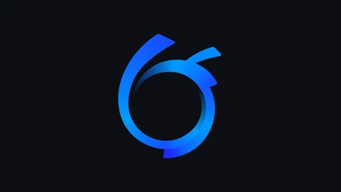 The Ling model logo, a blue gradient ribbon curling into an open ring, centred on a plain near-black background.
