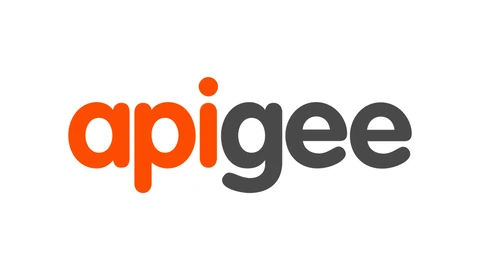The Apigee wordmark in grey and orange sans-serif letters, centred on a plain white background.