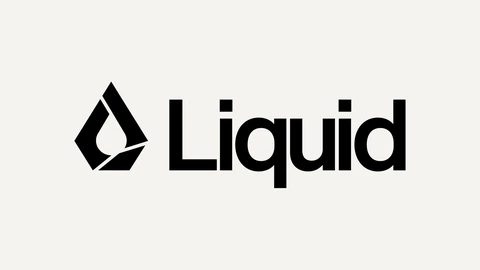 The black Liquid AI logo, a faceted drop-shaped mark next to the word Liquid, centred on a plain off-white background.