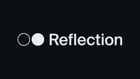 Reflection's logo, an outlined circle and a filled circle followed by the word Reflection, in light grey on a dark navy background.