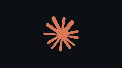 The orange Claude AI asterisk-like symbol centred on a plain dark navy background.