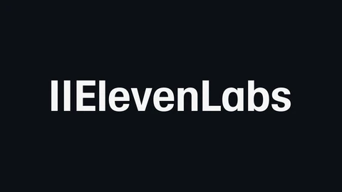 The white ElevenLabs wordmark with its two vertical bars, centred on a plain dark navy background.