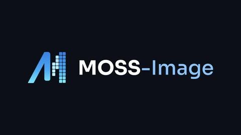 The MOSS-Image logo: a blue gradient letter M built partly from small square pixels, beside the wordmark MOSS-Image in white and light blue, on a near-black background.