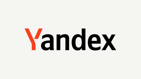 The Yandex logotype, a red Y followed by black lowercase letters spelling andex, on a plain off-white background.