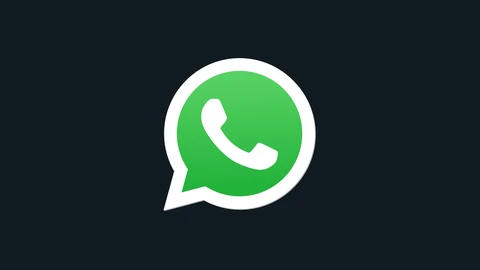 The green WhatsApp logo, a white phone handset inside a green speech bubble with a white outline, centred on a dark background.
