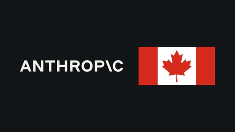 The ANTHROPIC wordmark in off-white capital letters beside the red and white Canadian maple leaf flag, on a near-black background.