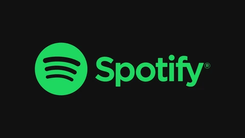 The green Spotify logo, a circle with three curved sound-wave bars, beside the green Spotify wordmark, centred on a near-black background.
