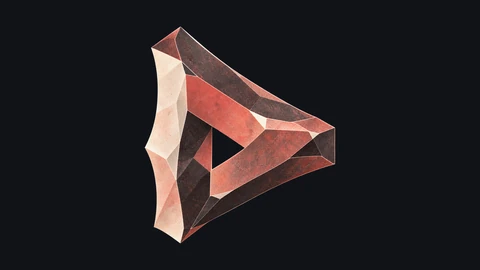 A faceted terracotta triangle mark, the Flint logo, centred on a dark charcoal background.