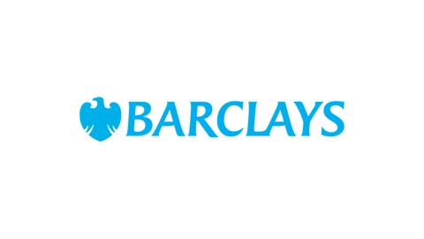 The blue Barclays eagle emblem and BARCLAYS wordmark centred on a plain white background.