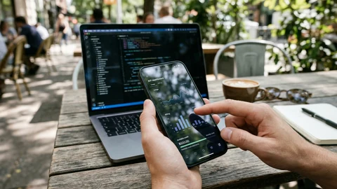 AI-generated smartphone API dashboard.