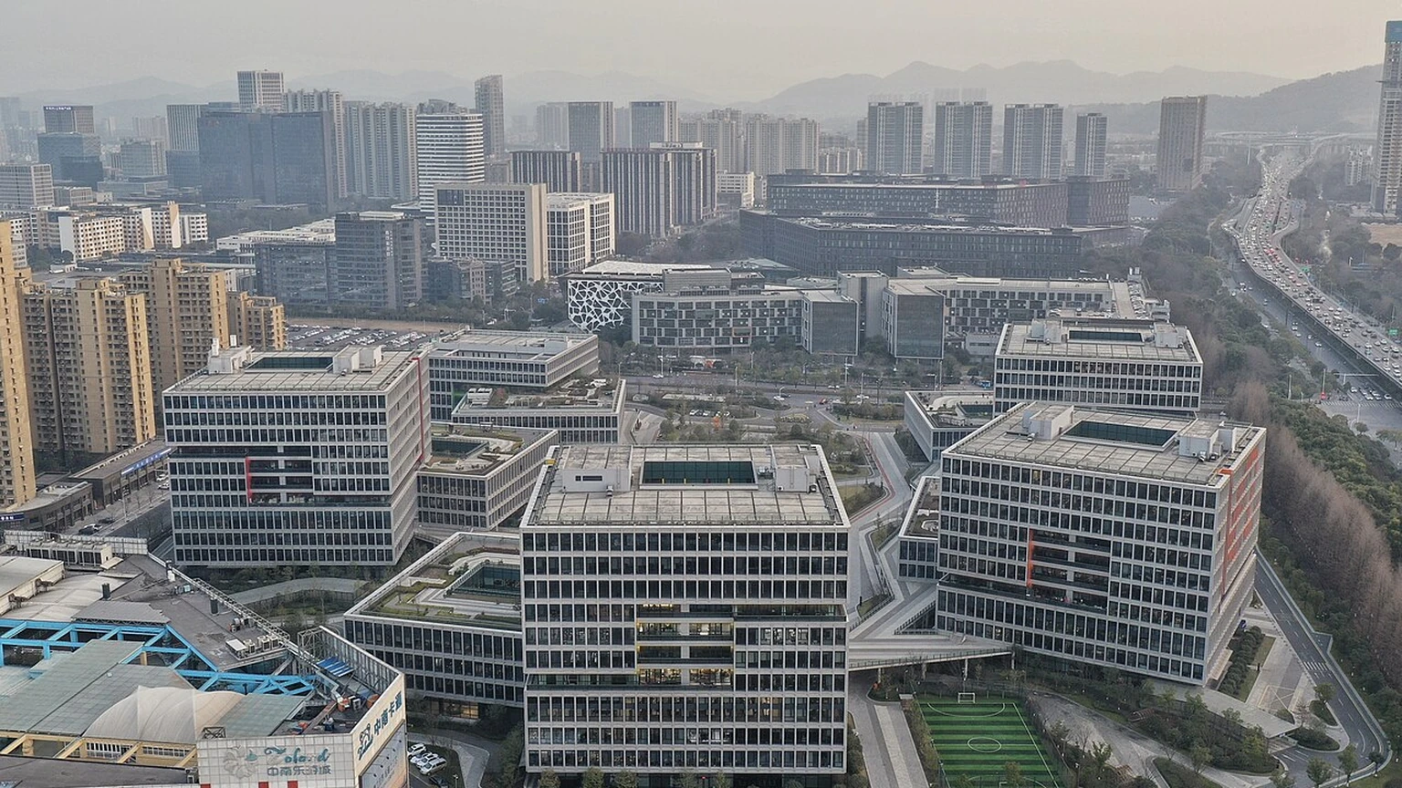 Alibaba Center building in Binjiang, Hangzhou.