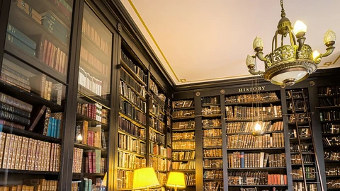 The reading room of the Portico Library in Manchester.