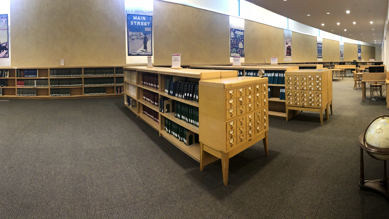The library reading room at the Minnesota History Center.