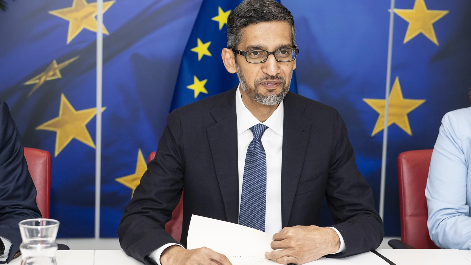 Sundar Pichai at the European Commission in 2023.