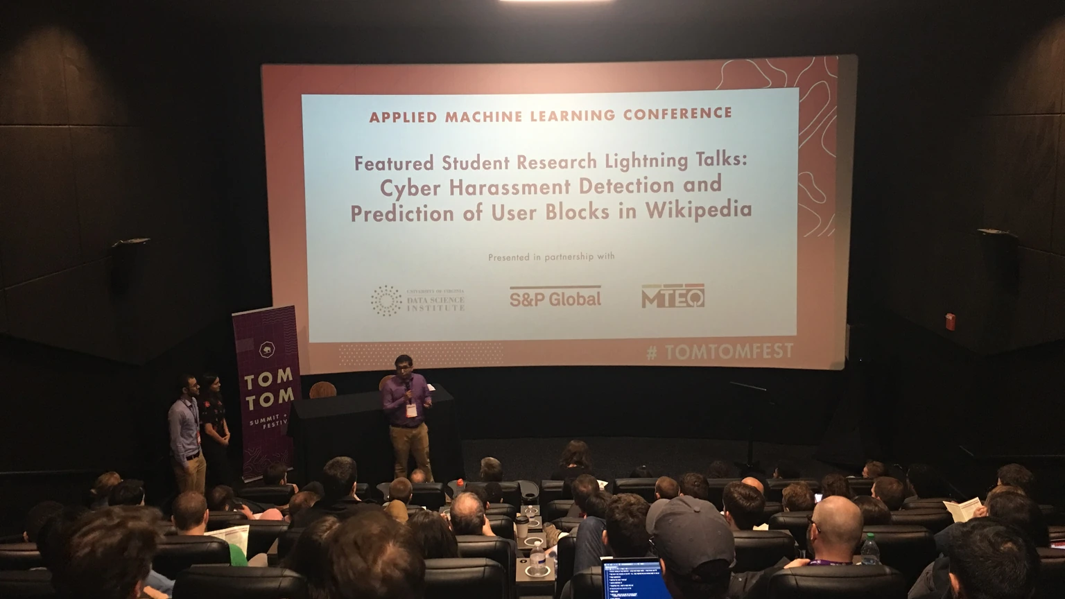 Presenters and audience at the Tom Tom Applied Machine Learning Conference.