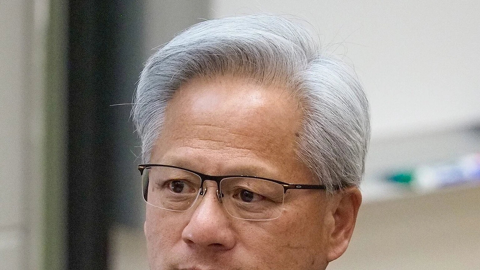 Jensen Huang at Stanford in April 2026. Contextual photograph.