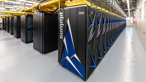 The Summit supercomputer at Oak Ridge National Laboratory, 2018. Contextual photograph.