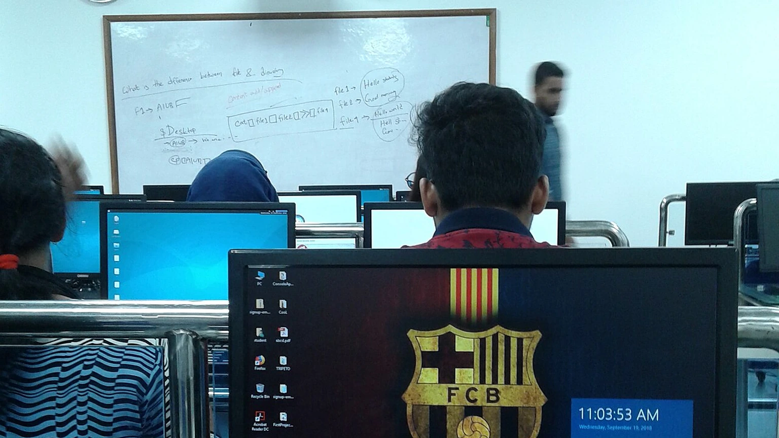 Computer lab at American International University-Bangladesh.