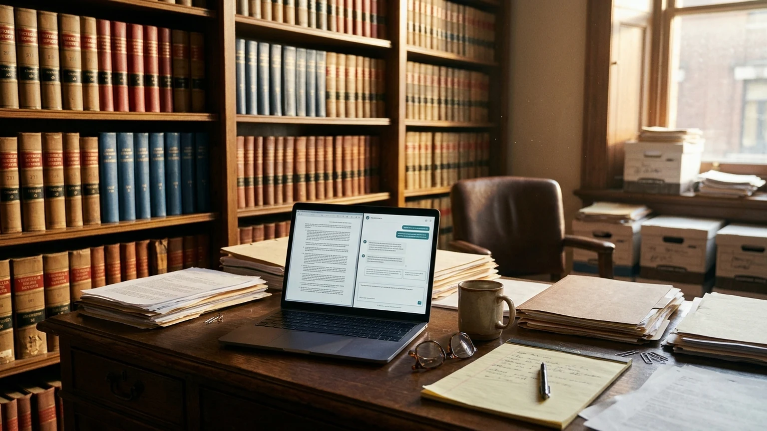 AI-generated law office.